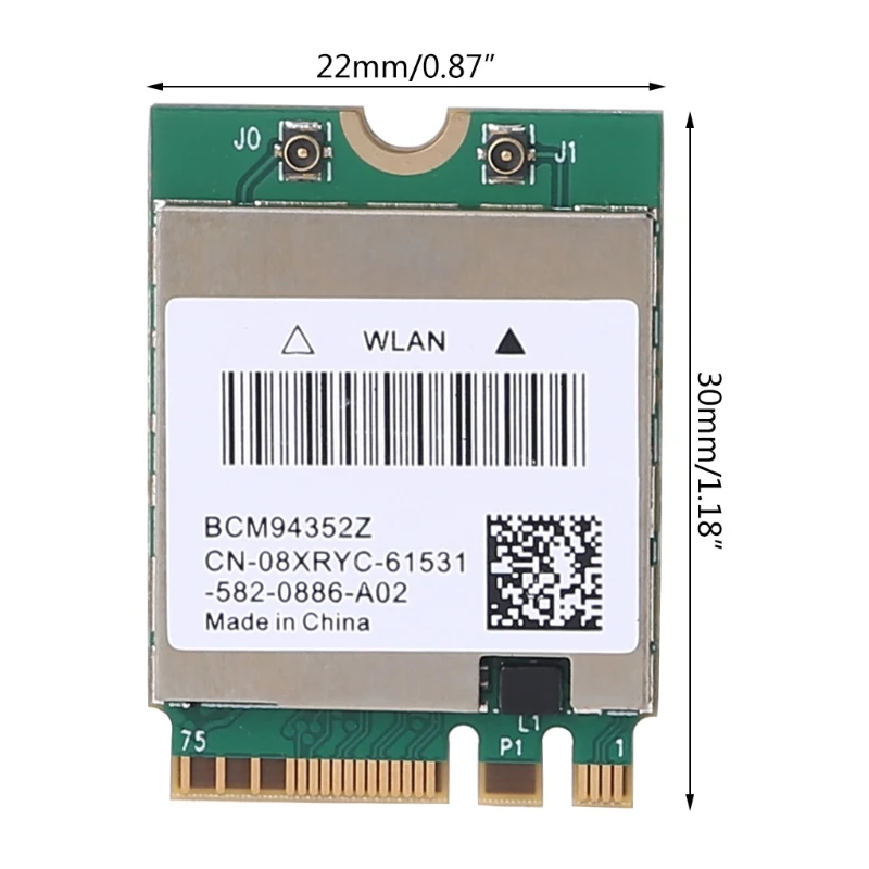 

Dual Band Wireless BCM94352Z WIFI M.2 Card 1200Mbps Bluetooth 4.0 2.4G/5G 802.11ac