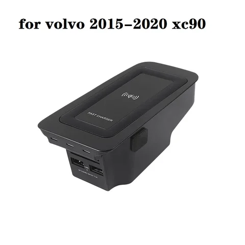 Автомобильное беспроводное зарядное устройство для volvo xc60 s90 v90, новинка 2020, s60, v60, Индукционная Быстрая зарядка 2015, 2016, 2017, 2018, 2019, 2023, xc90