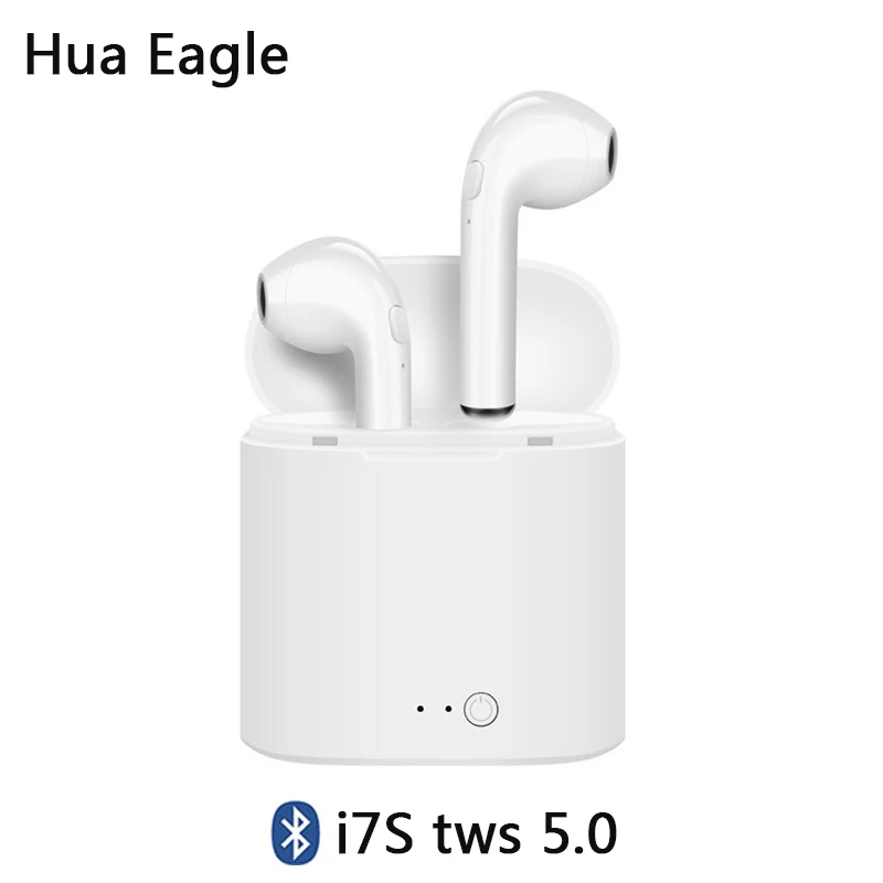 Новинка i7s TWS Bluetooth наушники беспроводные с зарядным устройством Спортивная