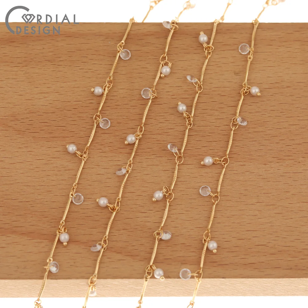

Cordial Design Jewelry Accessories/Crystal Chains/Hand Made/Genuine Gold Plating/Jewelry Findings & Components/DIY Chains Making