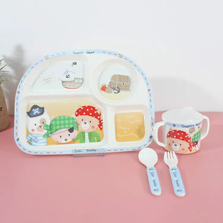 Креативный мультяшный набор посуды из меламина поддон с отсеком для детского