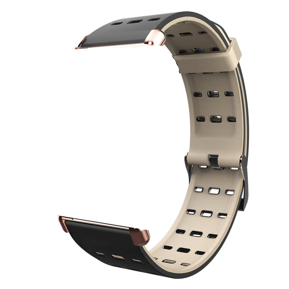 gold silicone GOLDENSPIKE Y6 PRO 22 мм браслет умные часы ремешки для красочных Y6 PRO Smartwatch Band - Цвет: gold silicone