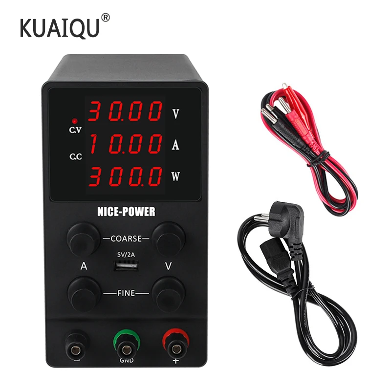 Регулируемый лабораторный источник питания постоянного тока с USB 30 В 10 А 120 3