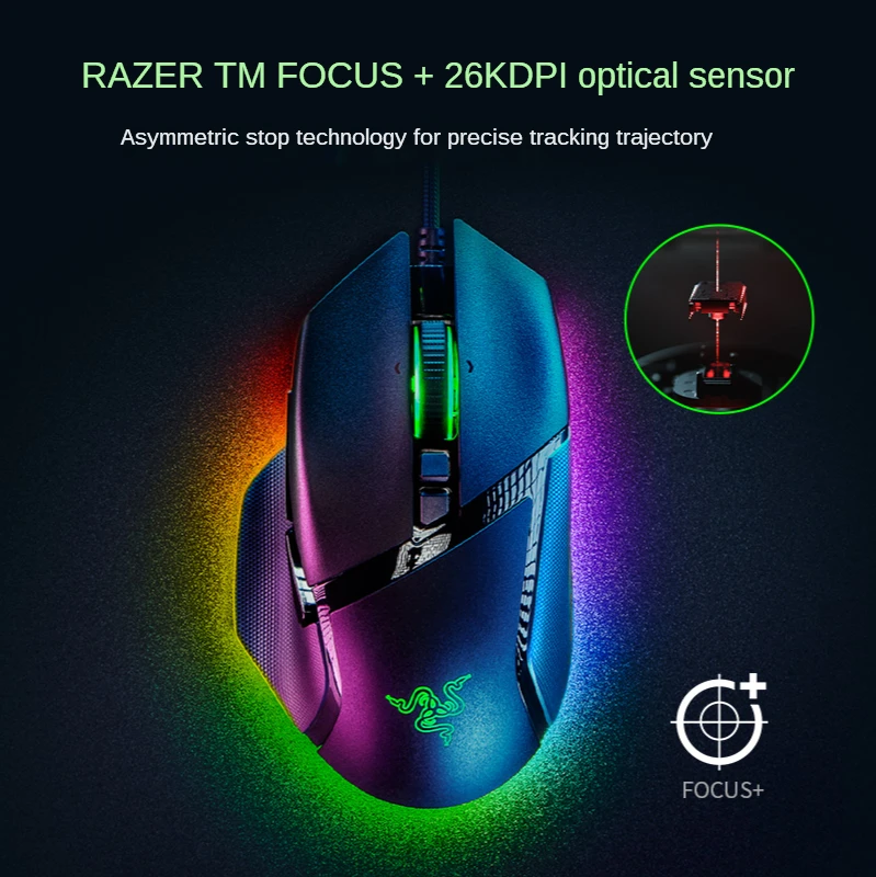 Оптический датчик Razer BASILISK V3 E-sports 26K DPI самый быстрый игровой переключатель мыши