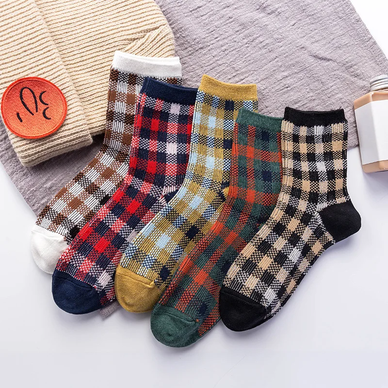 Осенне зимние новые стильные женские носки трубы Корейская версия колледжа