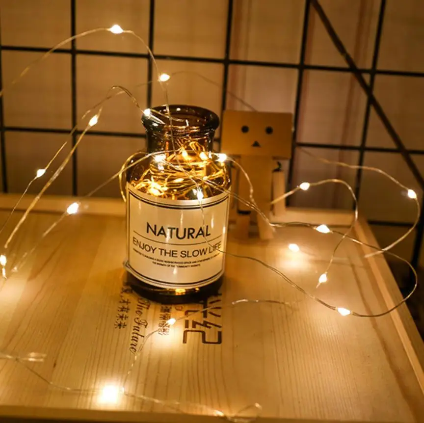 Гирлянда из медной проволоки 5 м 8 светодиодов|Ночники| |