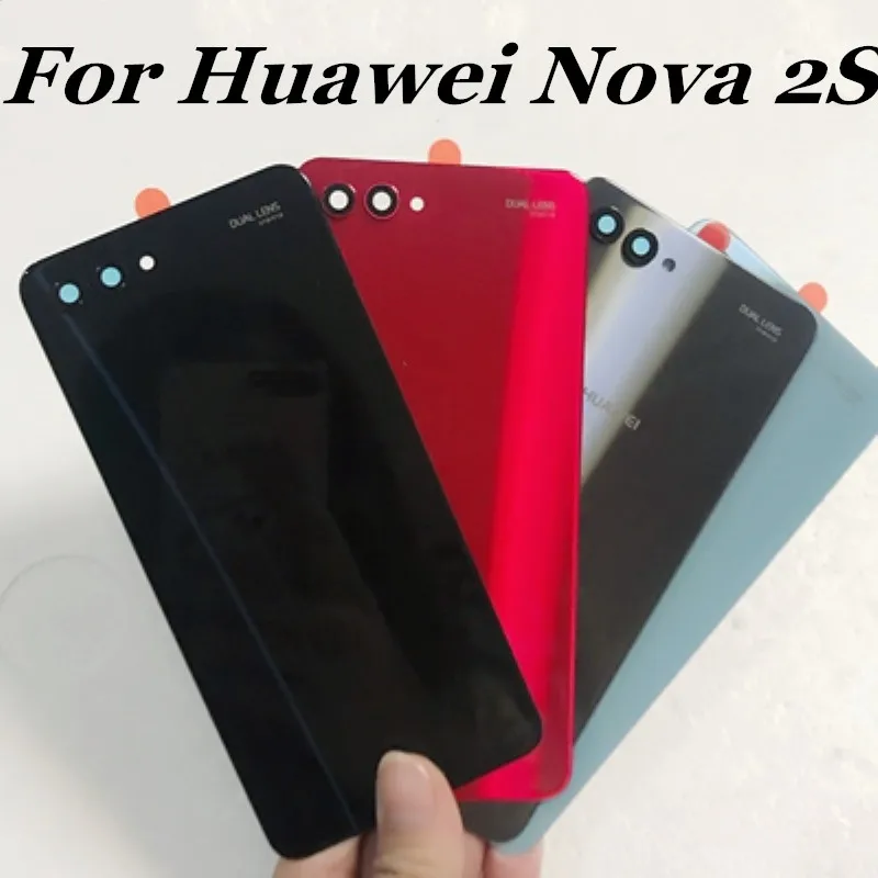 10 шт. 100% оригинальный задний корпус для Huawei nova 2S задняя крышка стеклянный