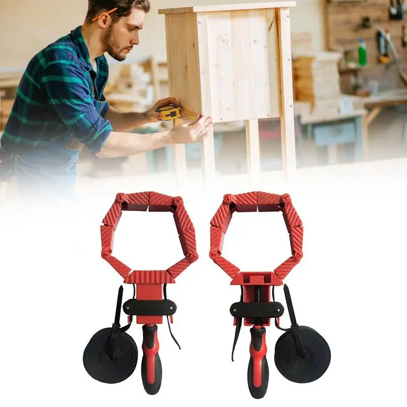 

Multi-Function Binding Nylon Belt Clamp Polygons Angle Belt Tool Clip TPR Non Woodworking Skip Long 4M Handle A2K4