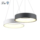 Светодиодный алюминиевый круглый подвесной светильник, люстра для ресторана, кухни, спальни, гостиной, комнатное освещение, декоративный потолочный светильник
