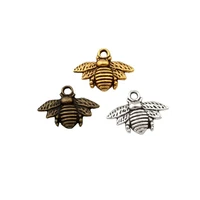 60pcs alloy lovely bee charm pendant for jewelry making findings 16x20mm