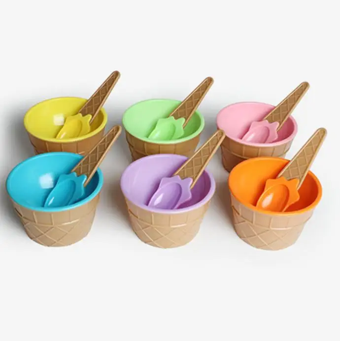 1pc Kids Ice Cream Bowls Cup Couples Bowl Gifts Dessert Diy Icecream Tools Tableware Gift Children Accessories | Дом и сад