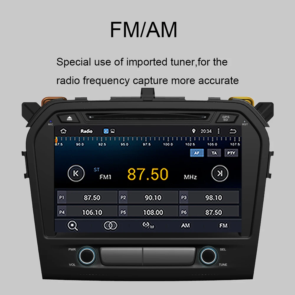 9-дюймовый автомобильный GPS-навигатор для Suzuki Grand Vitara 2015-2022 Android 10 0 Восьмиядерный
