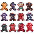 Пижамы для собак на Хэллоуин, зимняя одежда для домашних животных, Рождественская Пижама с котом для маленьких собак, комбинезоны, пальто, теплая одежда для сна, чихуахуа, померани