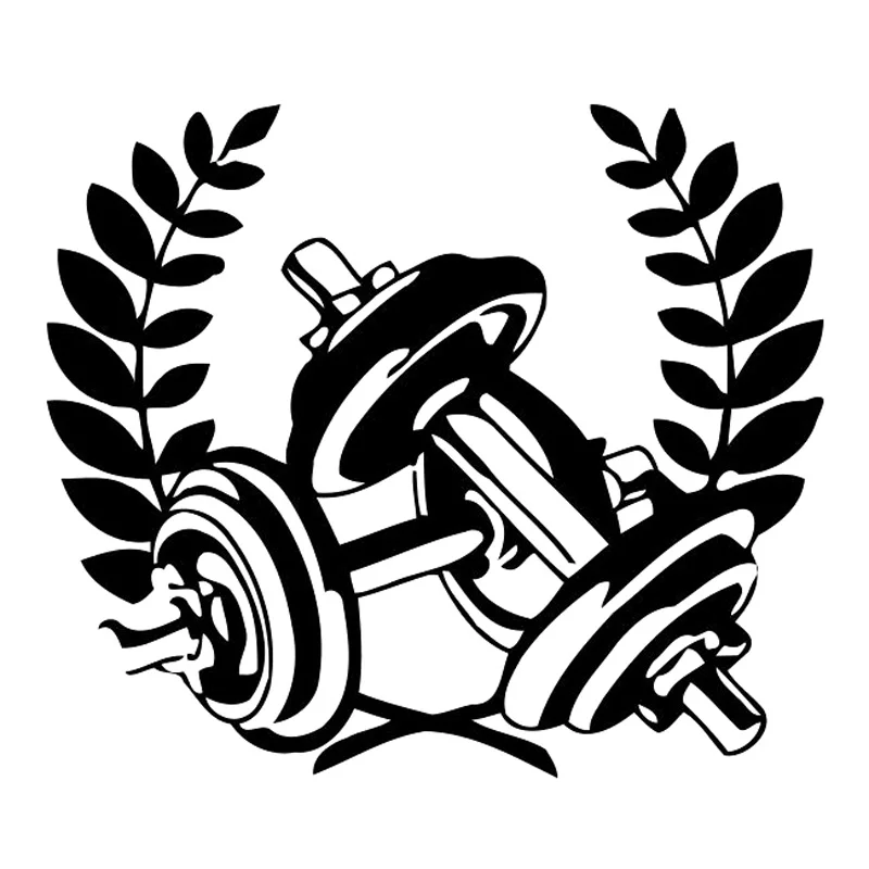 

car sticker Fitness Body Building Fashion Car Styling Decor Stickers Decals Black/Silver 16.1cm*14cm