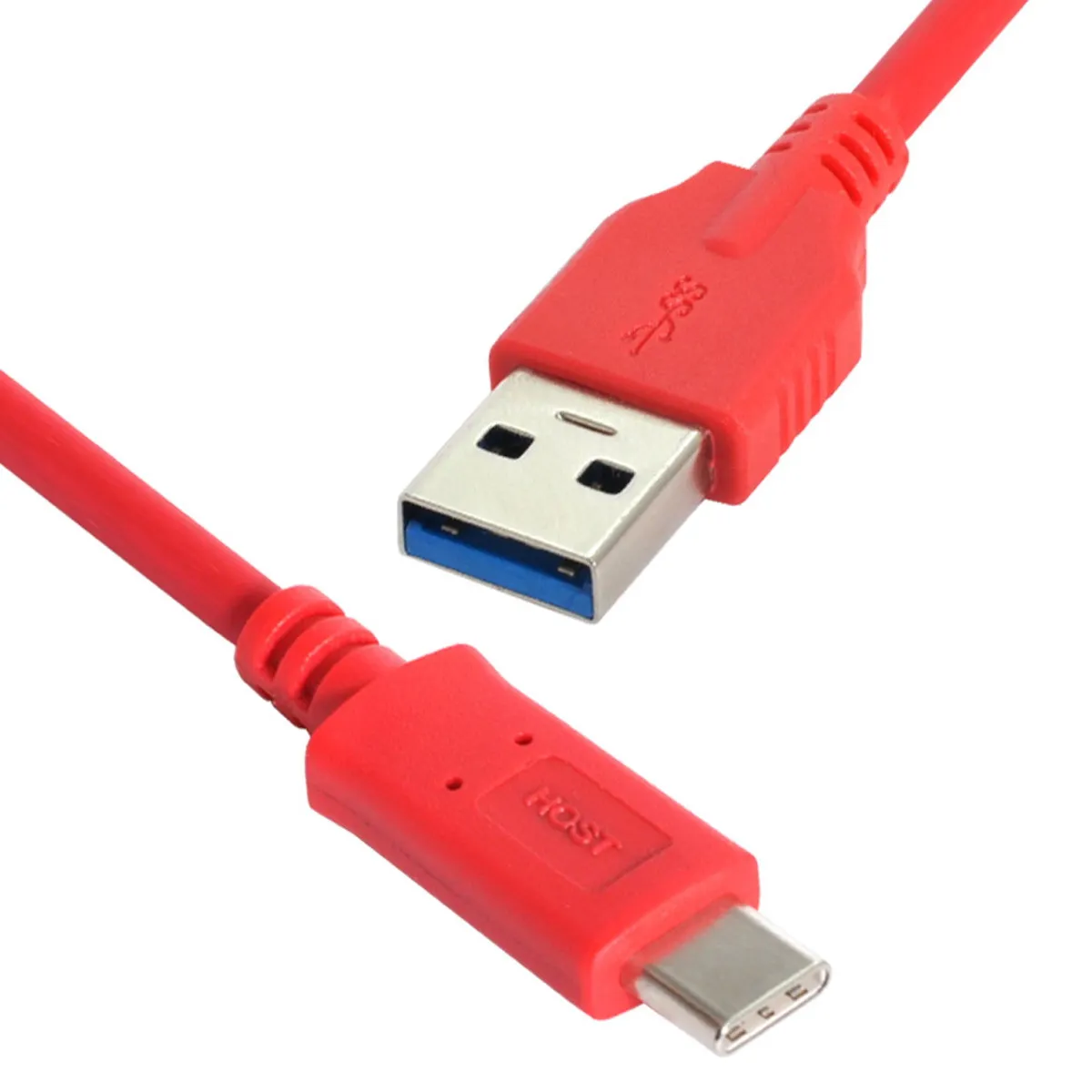 

USB 3.1 Type C Cable Male USB C Host to Standard USB3.0-A Male Device OTG Data Cable red color 100cm for Laptop Phone