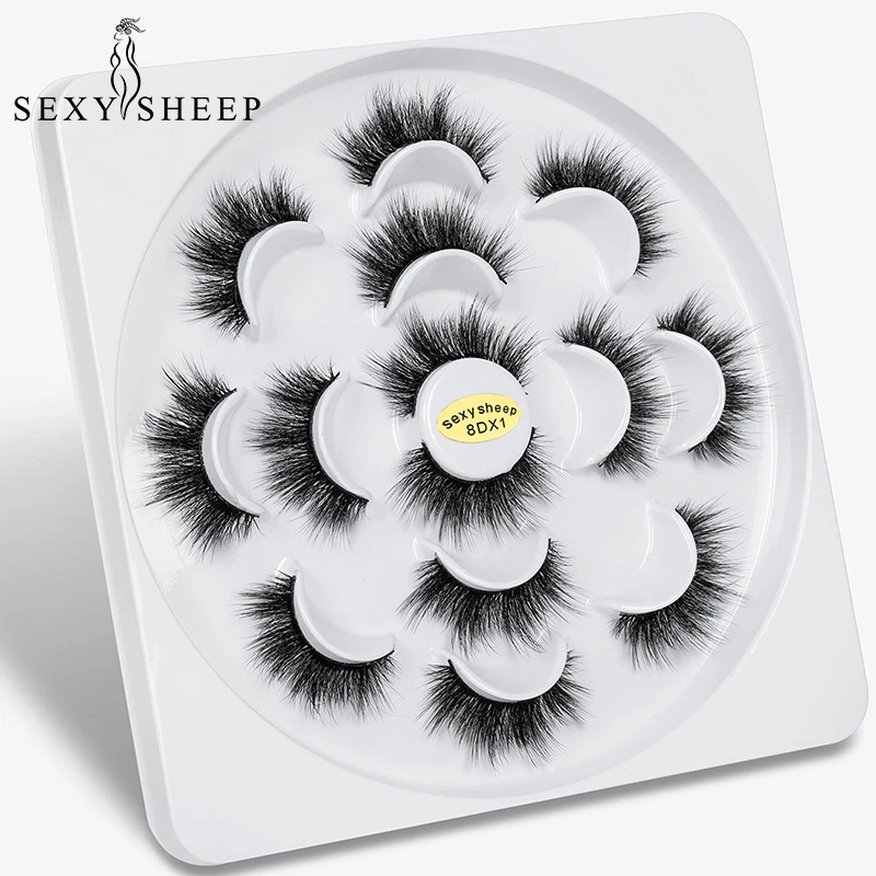 Женские норковые ресницы SEXYSHEEP Длинные Накладные 7 пар 8D|Накладные ресницы| |