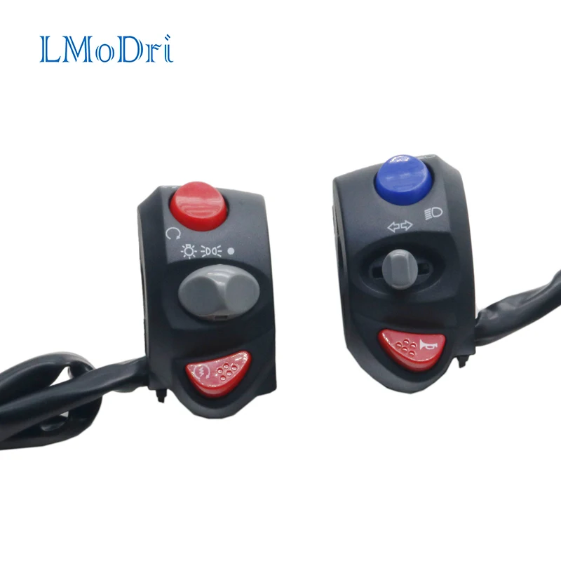 

LMoDri Motorcycle Modified Handlebar Switch Assembly SRZ150 MTR150 Combination Headlight Dimming Switch Warning Light