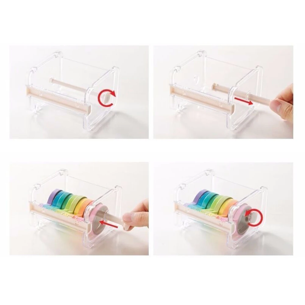 Настольный диспенсер для клейкой ленты резак скотча органайзер хранения чехол |