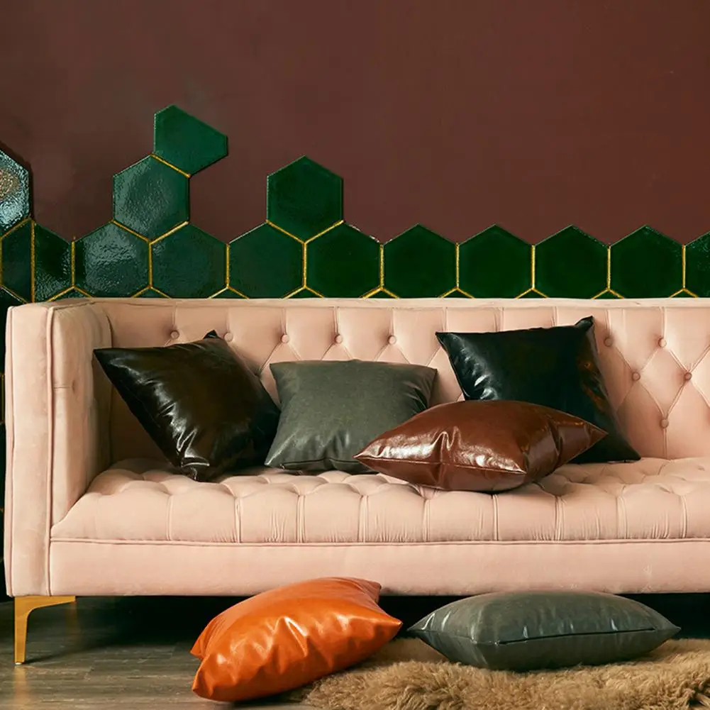 Искусственная кожа класса люкс Цвет размером 45*45 см чехол для подушки автомобиль