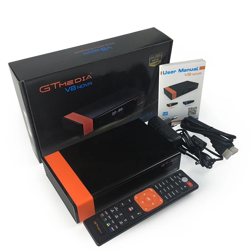 GTmedia V8 NOVA такой же как Freesat V8 V9 супер DVB S2 спутниковый ТВ приемник декодер рецептор+ 1 год 7 линий Европейский Clines
