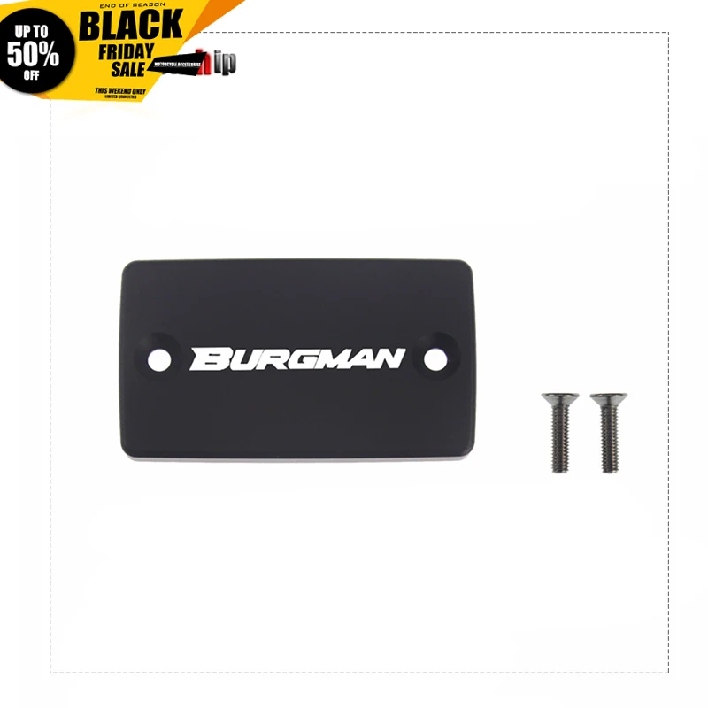 

CNC Aluminum Motorcycle Brake Fluid Fuel Reservoir Tank Cover Cap FOR Suzuki Burgman 400/AN400 2016-2019 Burgman 650/AN650 06-19
