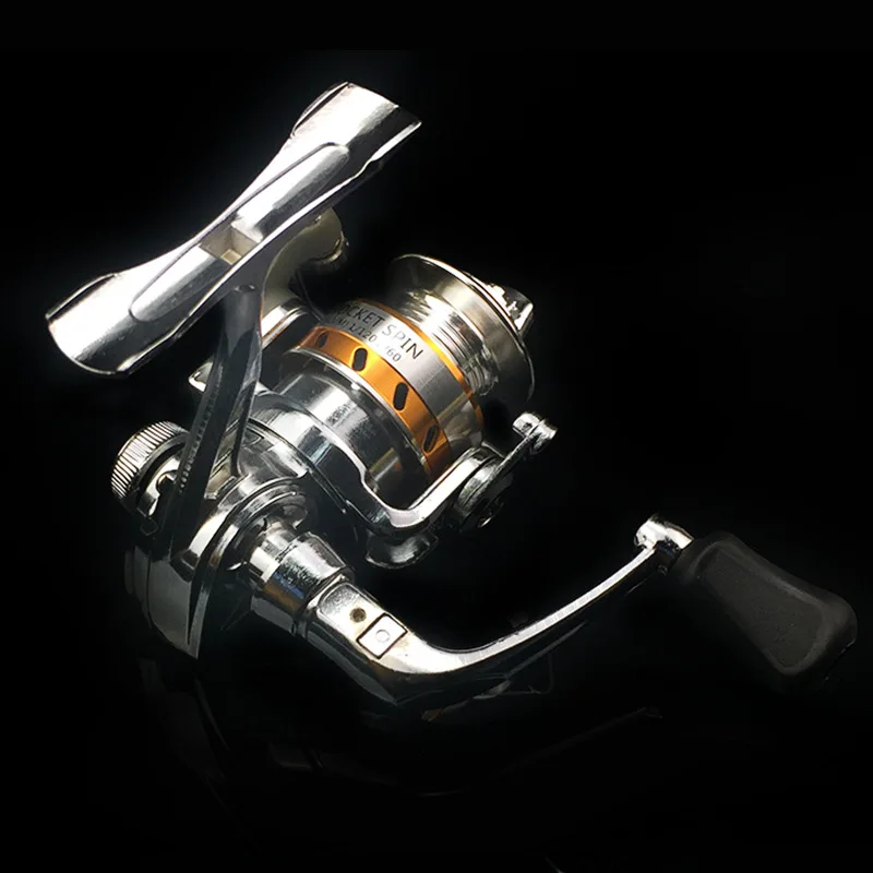 Мини спиннинговое колесо складная ручка рыболовное из цинкового сплава