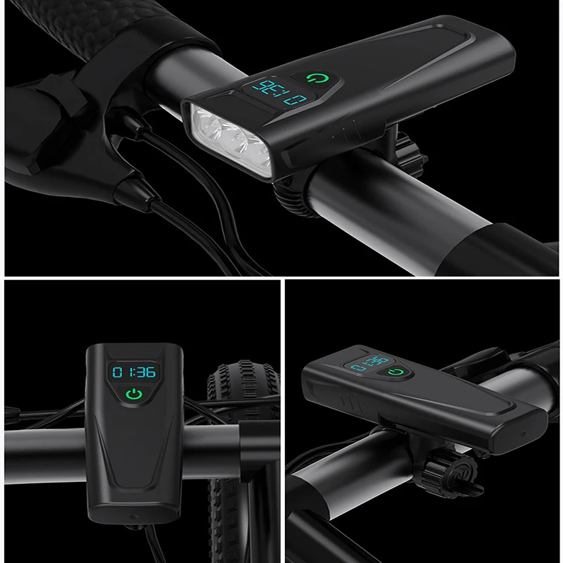 Фонарь JLETOLI велосипедный водонепроницаемый зарядка через USB вращение на 360