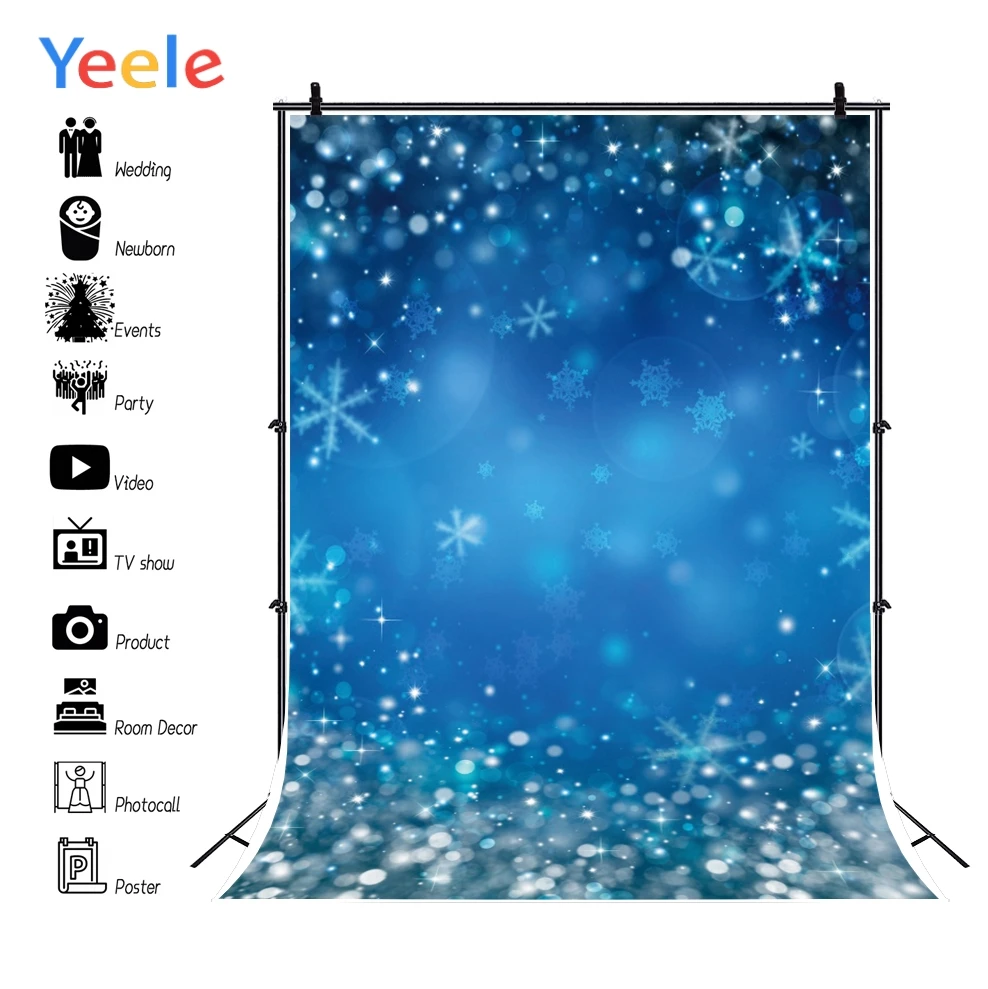 Yeele Рождественский зимний портретный портрет Bokeh Снежный фон для фотосъемки