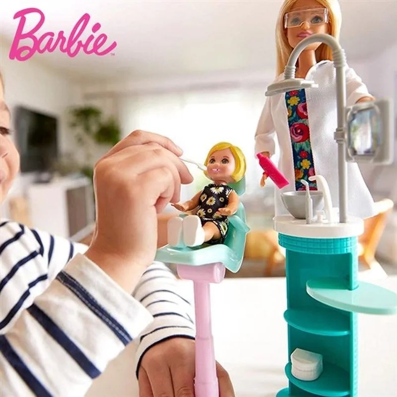 Original Barbie Doll Dentist & Playset Pretend Doctor Toy With Accessories Boneca For Kids Birthday Gift Box FXP16 | Игрушки и хобби