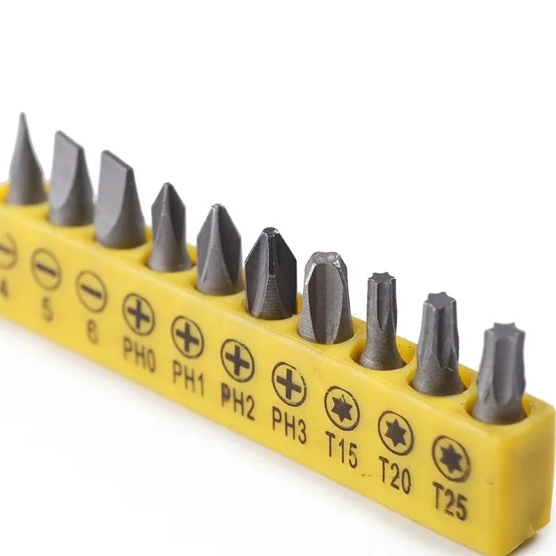 

Anti Slip Insert Bit Set Black/Yellow Durable Electric Screwdriver Hex Shank