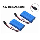 Аккумулятор lipo 7,4 В, 3000 мА  ч, для MJX T40, T40C, F39, F49, T39, Syma 18650, деталь для дрона, вертолета BG1518, BG1513, BG1515