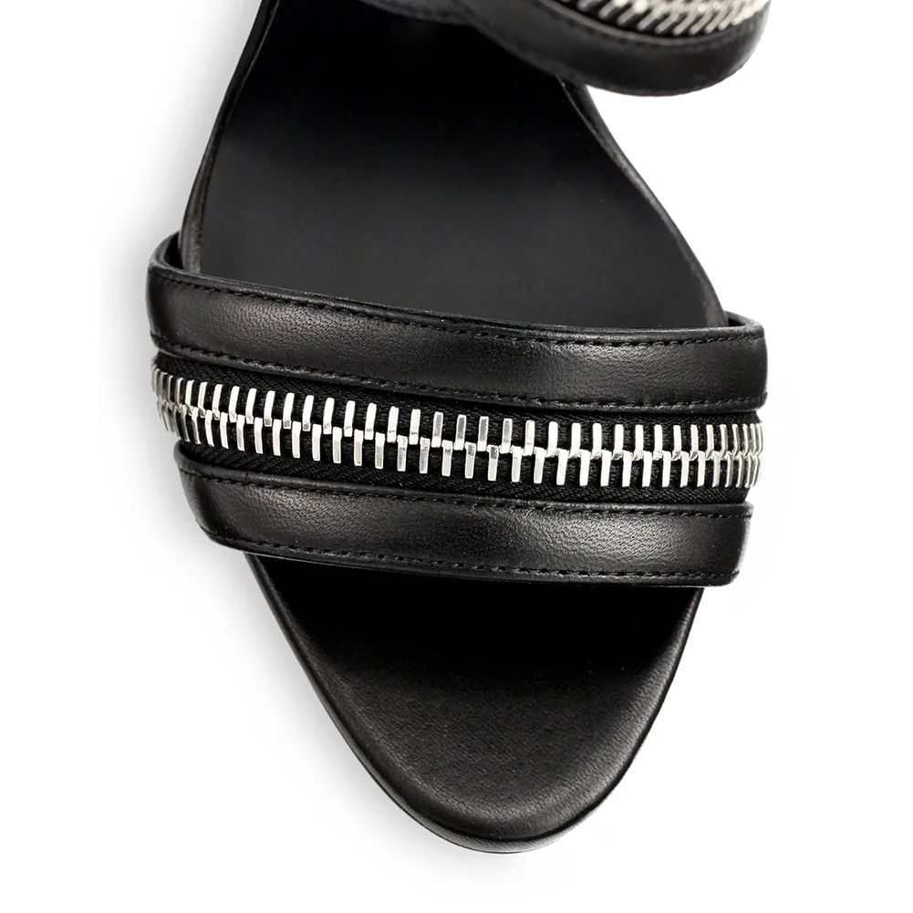 

Women's super high heel ROMAN SANDALS large zipper decoration knee sandals