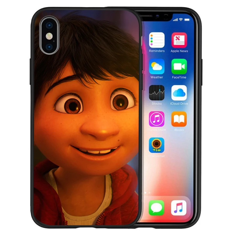 Модный мультяшный черный чехол для телефона Coco Death Day iPhone 11 Pro Max XS XR X 8 7 6S Plus 5S