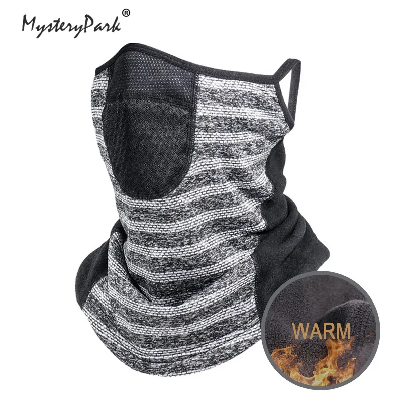 

MysteryPark Winter Sports Neck Warmer Gaiter Bandana Half Mask Face Polar Fleece Outdoor Hiking Cycling Ski Tube Scarf Women Men