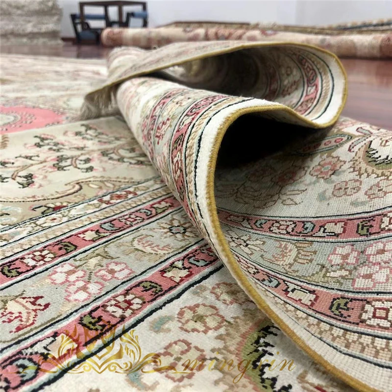 Koop 8X10 Voeten Turkije Ontwerp Klassieke Handgeknoopte Zijden Rug Traditionele Hand Geweven Thuis Tapijt