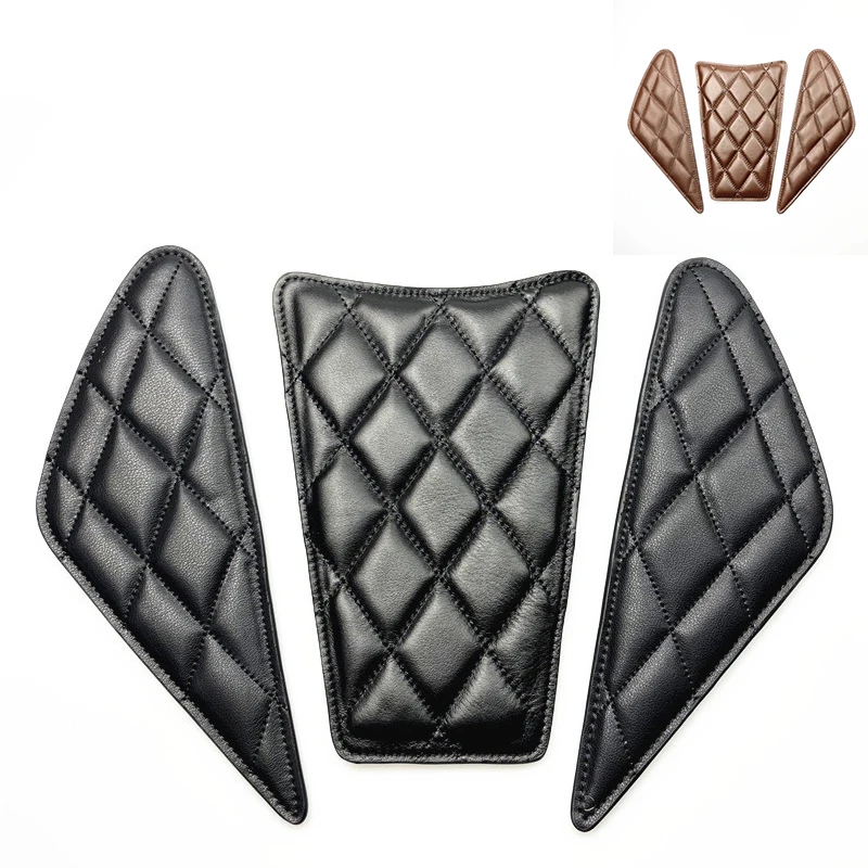 Кожаные Мотоциклетные наклейки на топливный бак для Kawasaki Honda Suzuki Benelli Vespa Yamaha Harley