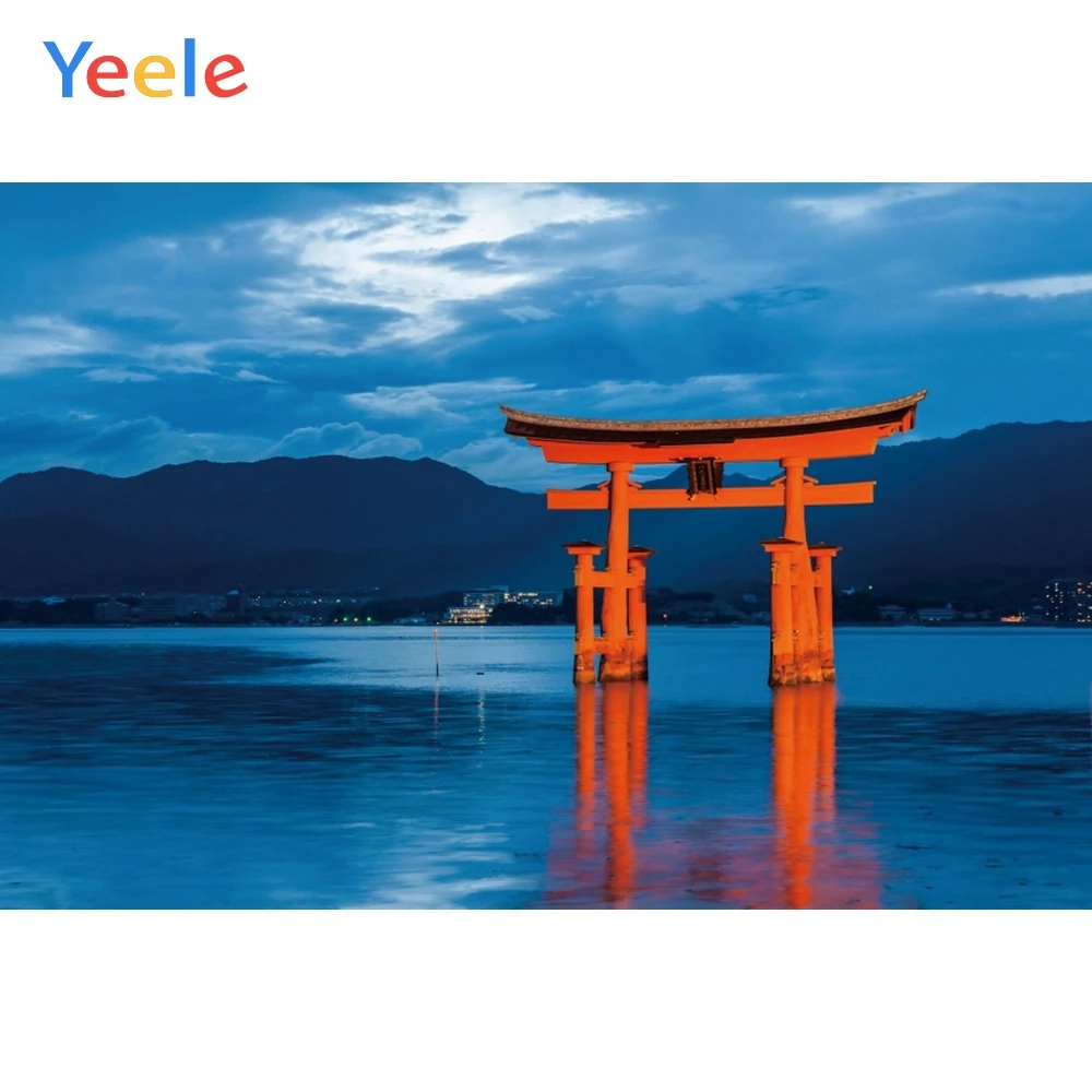 

Yeele пейзаж портрет древний красный Torii морской дом фотография Фон Персонализированные фотографические фоны для фотостудии