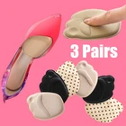 3 пары, подушечки для ног на высокой подошве, противоскользящие стельки, дышащая обувь, женская Защитная подкладка для ног, поддерживающие вставки