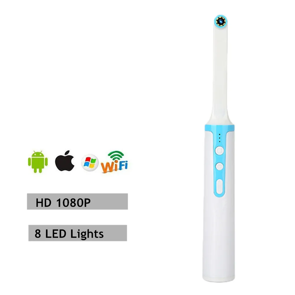Wi Fi USB Intra Oral Dental Wireless Intraoral Camera Dentist Device 8 Светодиодный светильник в режиме реального времени для видеосъемки