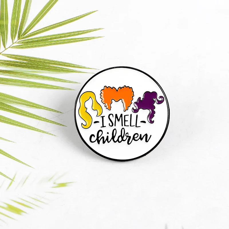 Я запах дети эмаль на булавке покус 90-х Хэллоуин комедии ведьма Love You To круглый