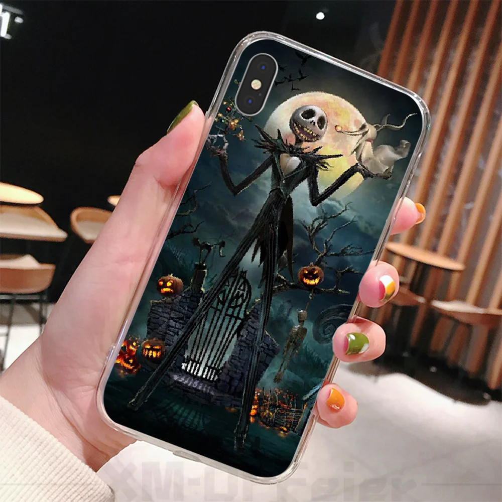 Чехол для телефона с рождественским рисунком Jack Skellington iphone 6 6s plus 7 8 X XS XR MAX 11 pro Pro Max