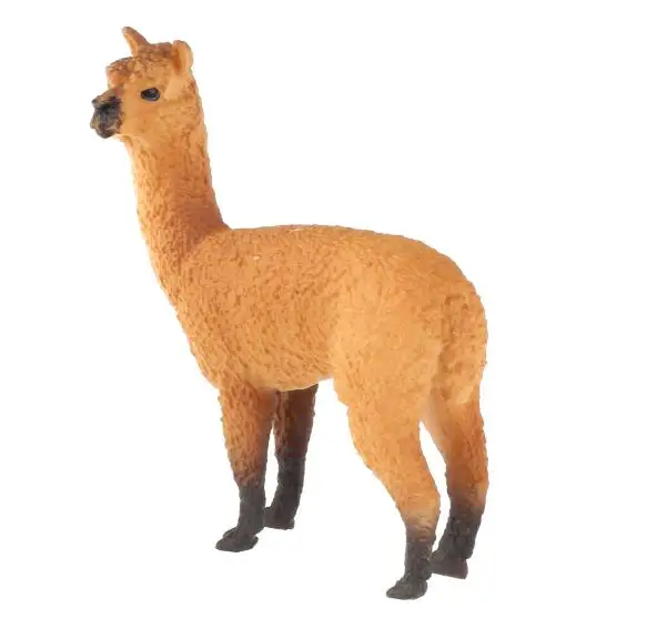 alpaca Оригинальная натуральная дикая джунгли, ферма, животное, птица, серия, леопард, кошка, пантера, ягуар, Коллекционная модель, детская игрушка, подарок для детей - Цвет: alpaca