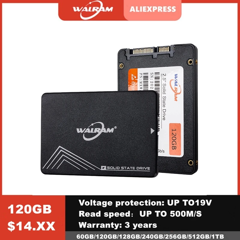 Внутренний твердотельный накопитель WALRAM SSD hdd 2 5 SATA3 120 ГБ 128 240 256 512 ssd 1 ТБ |
