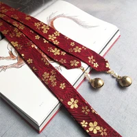 the chinese style ribbon embroidery accessories unisex wiping forehead fringed hair rope hair jewelry printed headband ribbon