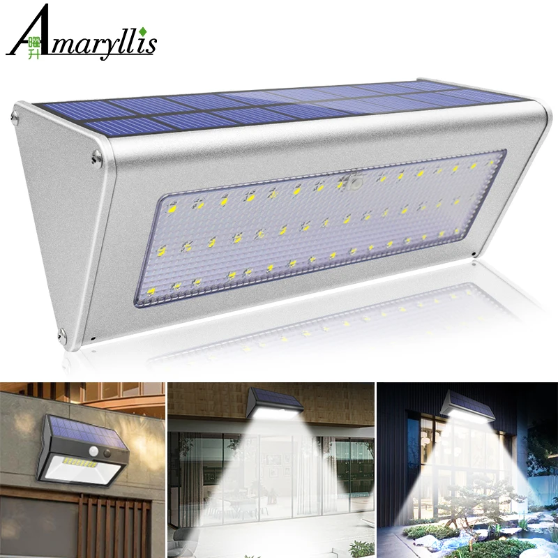 Уличный светильник s с датчиком движения на солнечной батарее 3/4 дополнительных