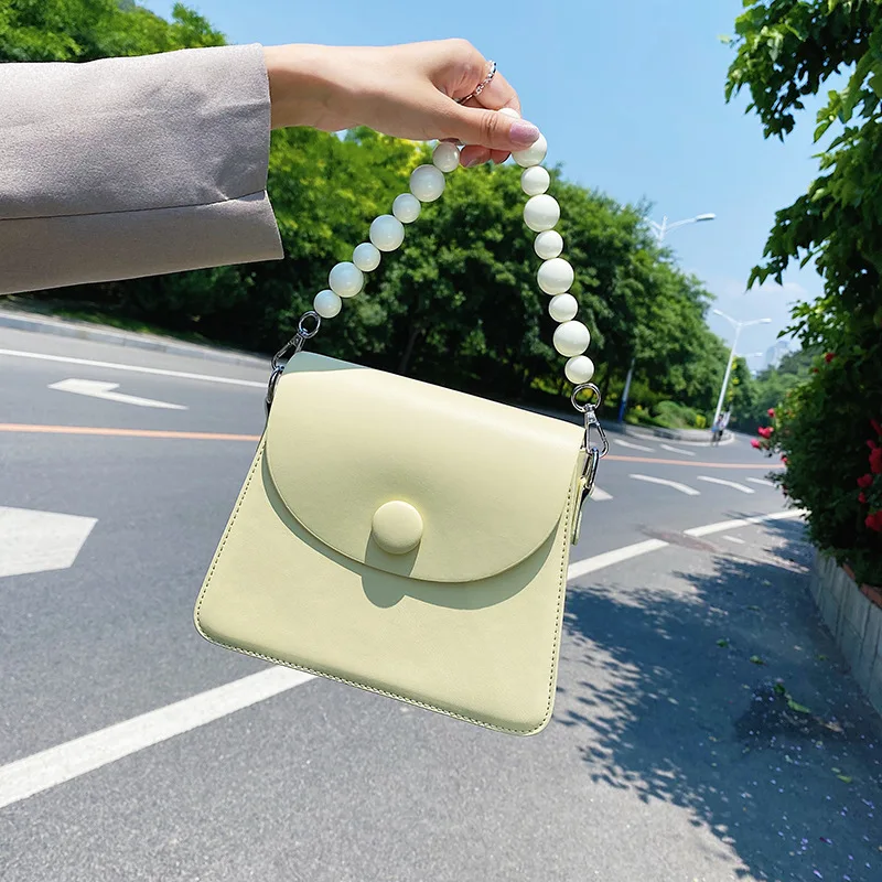

Summer Simple Fashion Pearl Luxury Designer Handbag 2021 New High-Quality Brand Travel One-Shoulder Messenger Bag Bolso Mujer