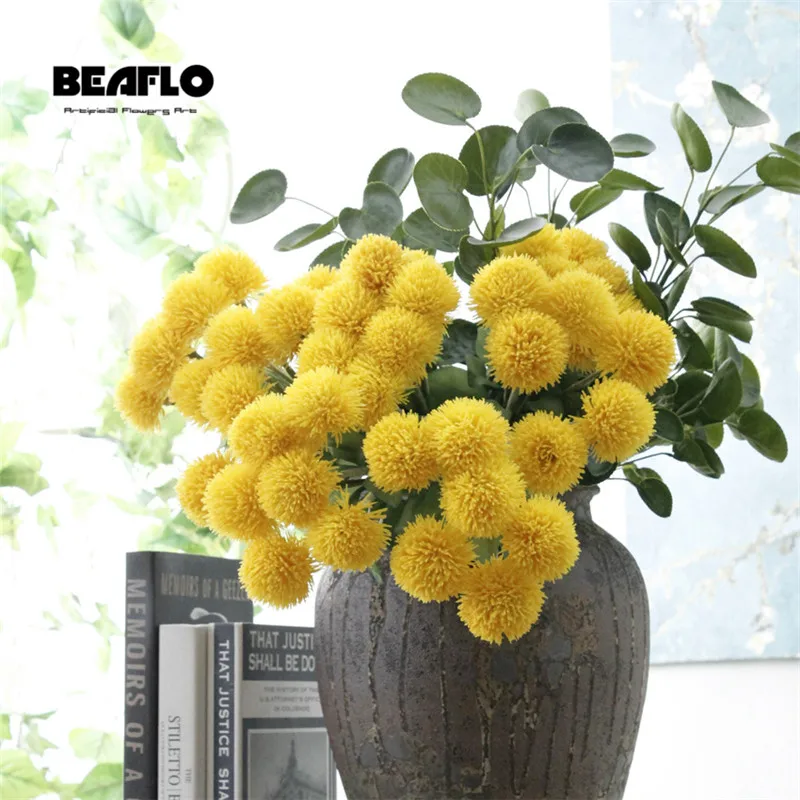1 Bouquet 6 heads Artificial Flowers Fake Silk flores Balls Wedding Flower DIY Home Garden Decoration fake plants Accessories | Дом и сад