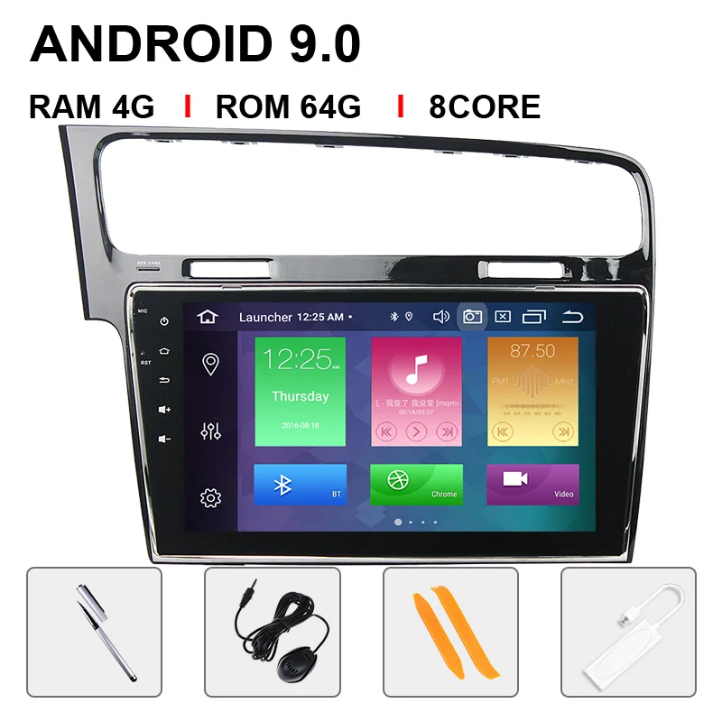 8 Core 64ROM Carplay Автомагнитола Xonrich ips 1Din Android 9 автомобильный мультимедийный плеер для Volkswagen VW Golf 7 Стерео gps навигационный головное устройство DSP 4G ram - Цвет: 8 Core 64ROM Carplay