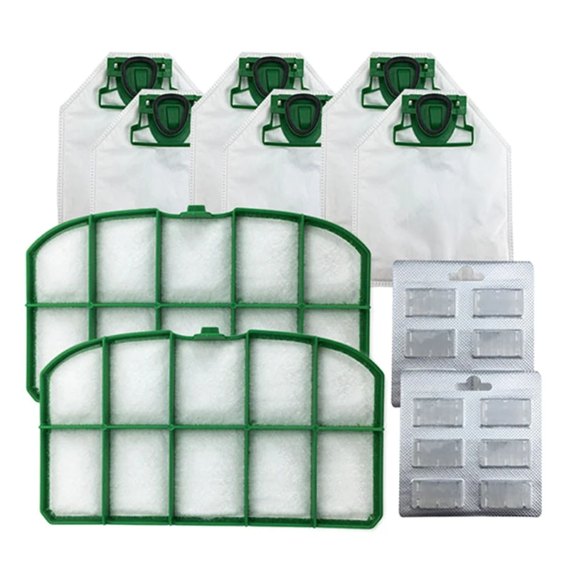 

6pcs Dust Bag + 2pcs Hepa Filters + 2pcs Fragrance Blocks for VK200 Vacuum Cleaner Replacement Parts