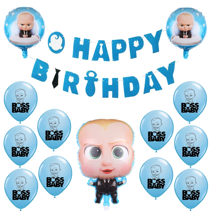Boss Baby воздушных шаров из латекса босс Фольга баллоны Shower баннер на день рождения
